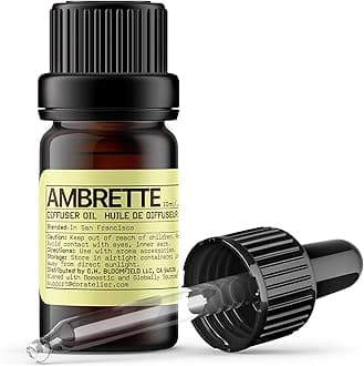 Ambrette Diffuser Oil, Niche Scent Soft and Fresh, Pear,Apple, Lemon, White Musk,Ambrette Seeds Essential Oil Blend for Ultrasonic Diffuser Scent Projects(.33 oz/10 ml)…