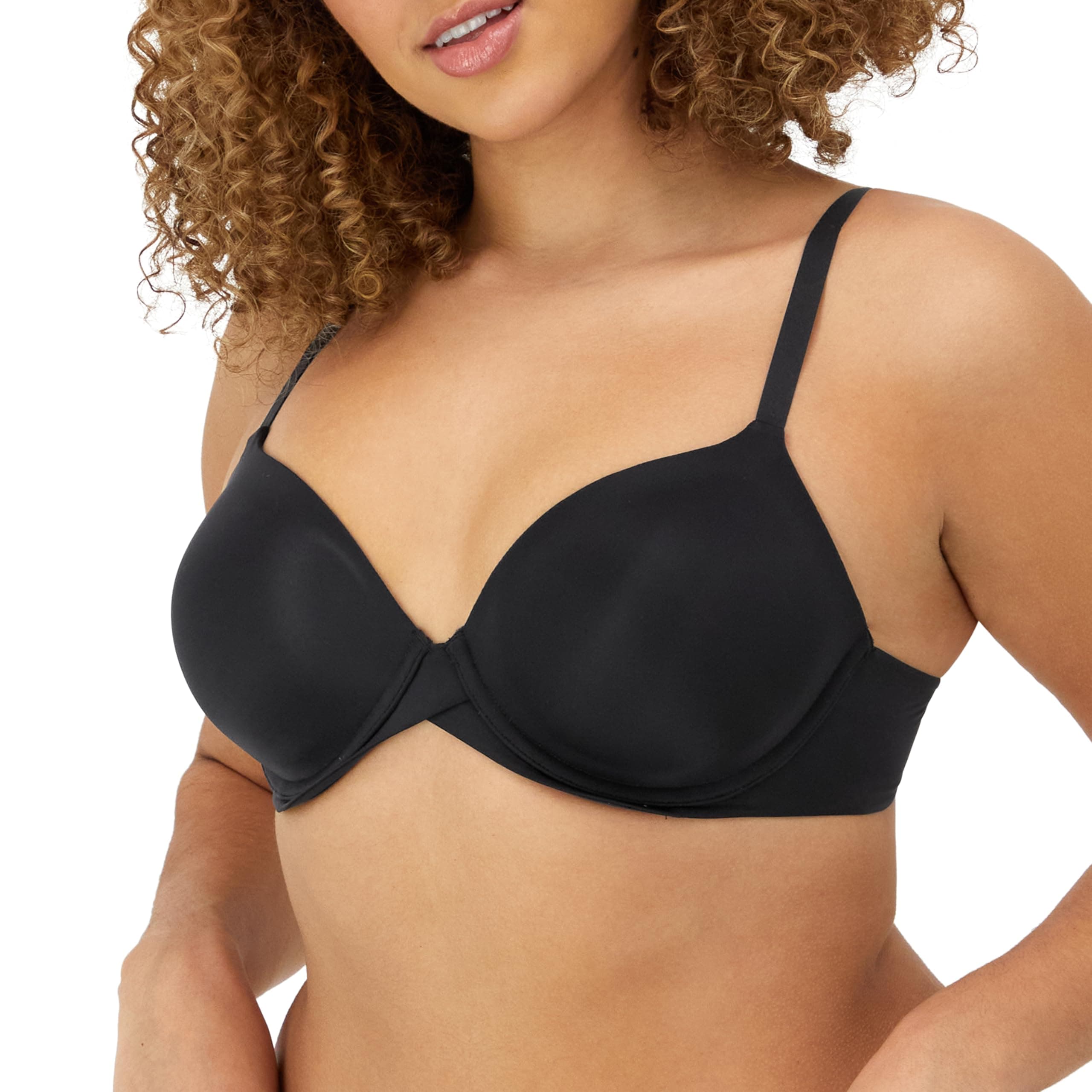 Women's Demi Underwire Bra, One Fab Fit Lightly Padded Bras for Women, Convertible Straps (Plus