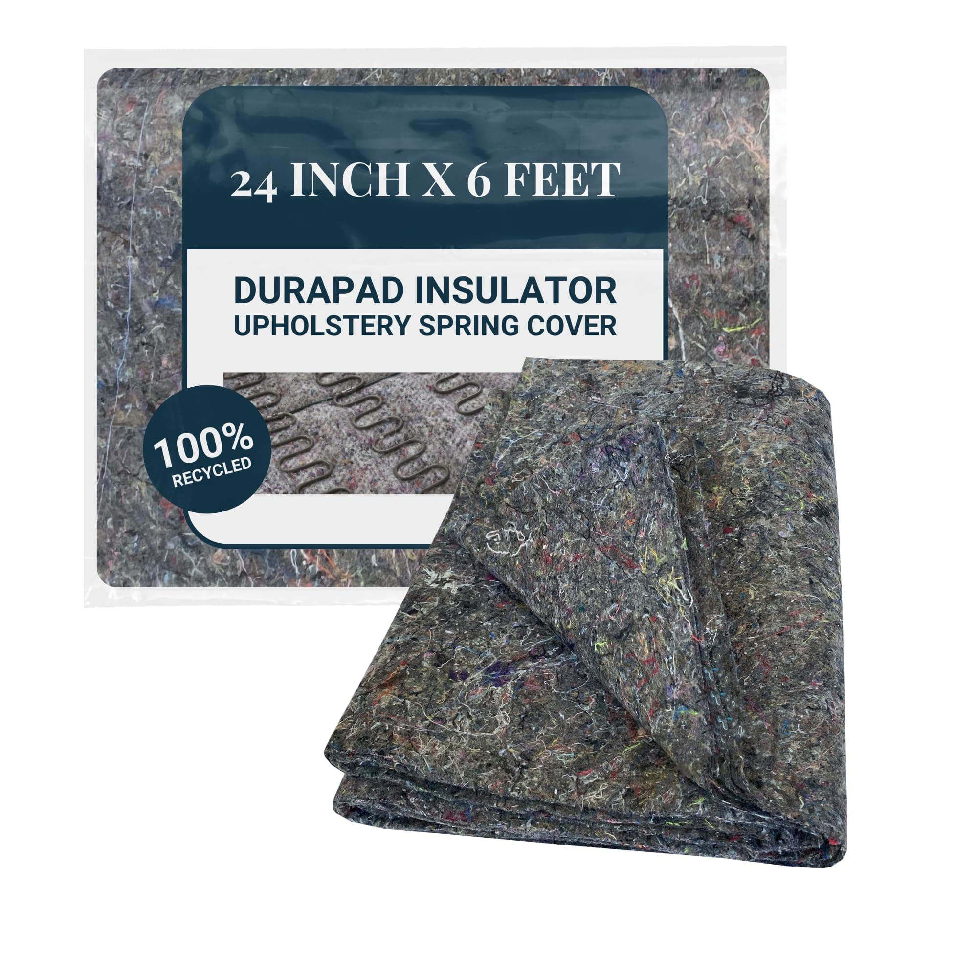 House2Home 24" x 6 ft. Durapad Insulator for Upholstery Spring Cover | Padding Installs Between Springs and Seat Decking of Sofa, Couch, Loveseat, Chair, and Furniture