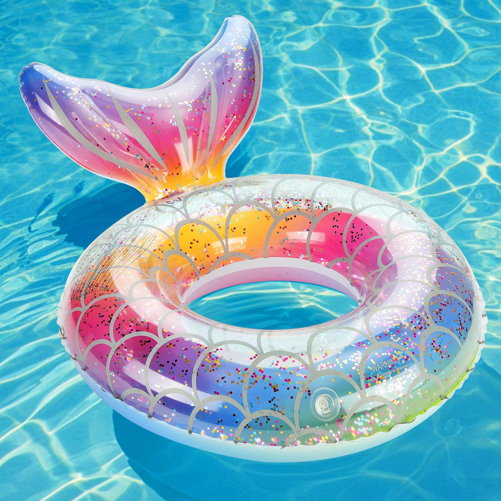 MoKo Inflatable Swimming Ring, Cute Pool Float Tube Decorations Swim Tubes Outdoor Pool Beach Water Floats Party Supplies Floaties