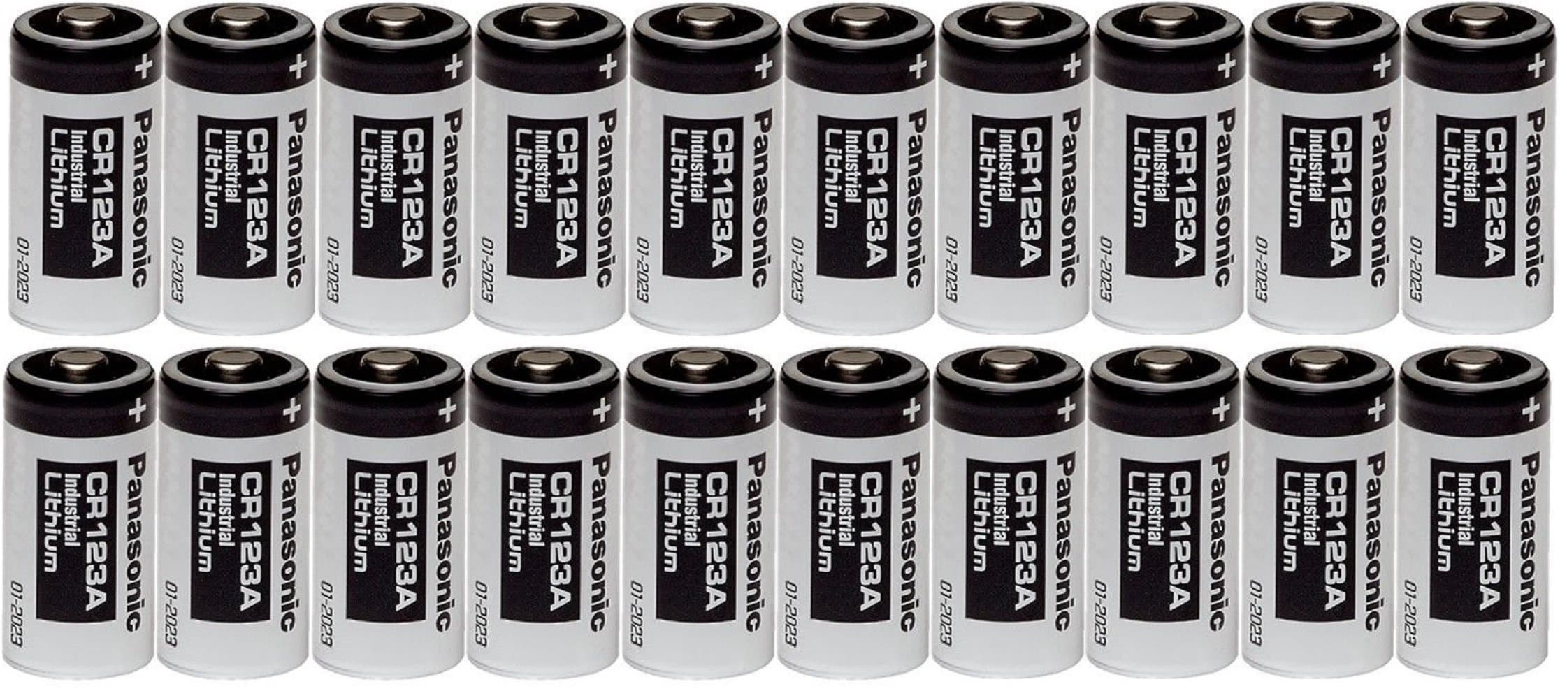 Panasonic 20 CR123A 123A Industrial 3V Lithium Batteries