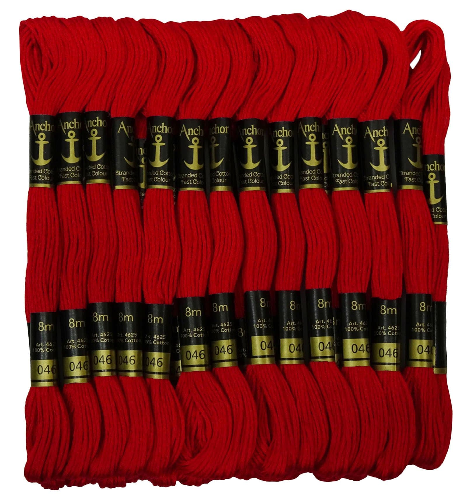 Cross Stitch Hand Embroidery Thread Stranded Cotton Craft Sewing Floss 25 Skeins-Red