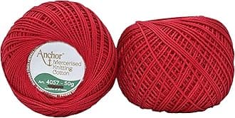 HUNNY- BUNCH® Premium Anchor Mercerised Knitting Crochet Cotton Thread Yarn Balls for Knitting, Weaving, Embroidery, DIY and Craft Making (Art. 4057) 50G - Pack of 1 (47)
