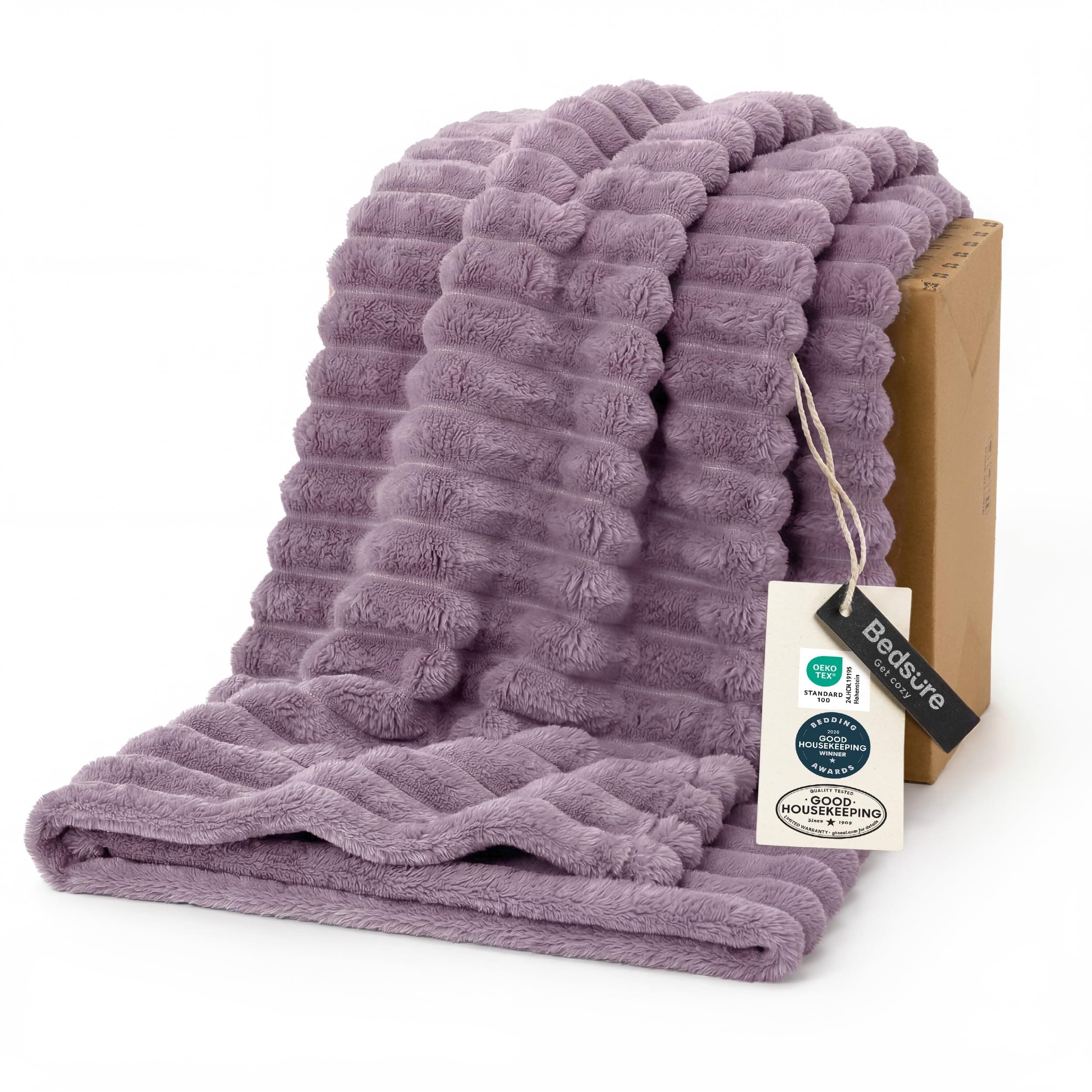 Bedsure GentleSoft Light Purple Fleece Blanket for Couch - Super Soft Cozy Twin Blankets for Women, Cute Small Blanket for Girls, 60x80 Inches