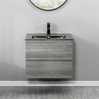 24" Wall Mounted Bathroom Vanity with Sink