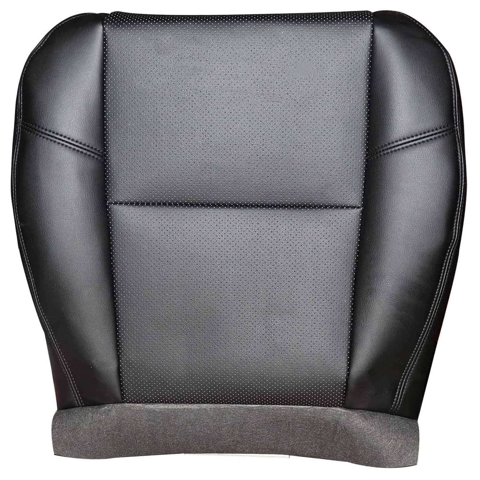 SecosAutopartsDriver or Passenger Side Bottom Replacement Synthetic Leather Black Seat Cover Compatible with Cadillac Escalade EXT ESV 2007 2008 2009 2010 2011