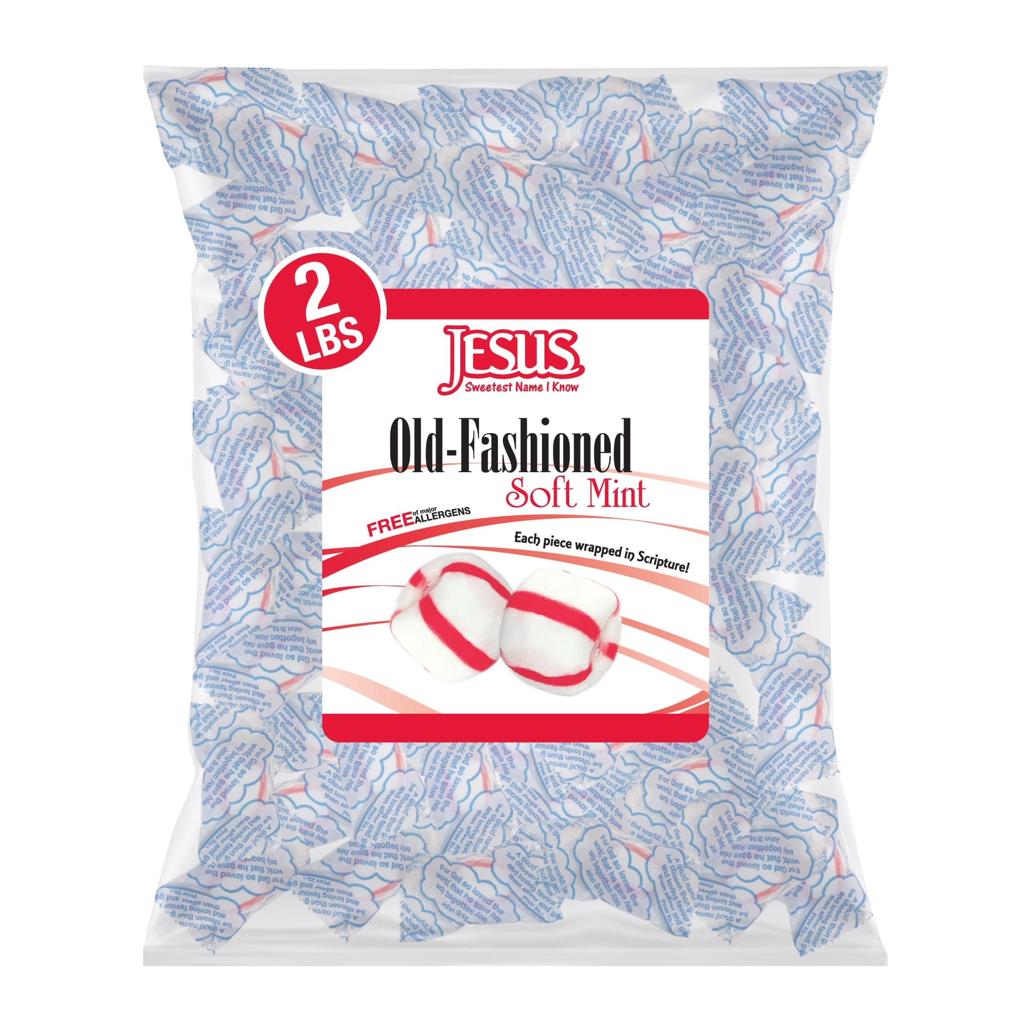 Old-Fashioned Soft Peppermint 2LB Bag, 160 Pieces