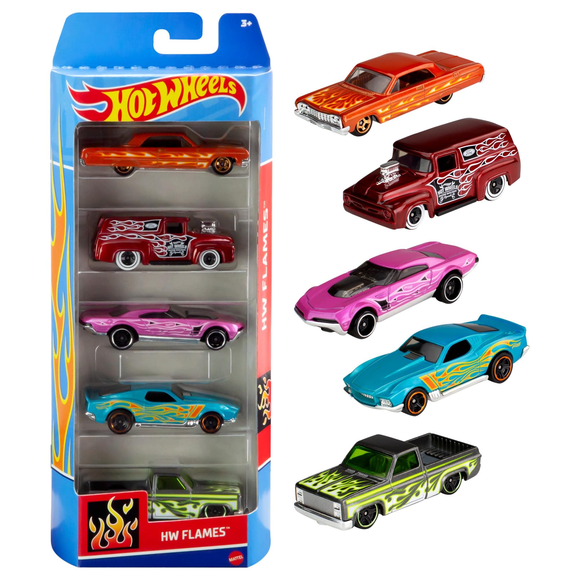5-Car Pack 1806 Ride-On Toy Mini Car Set, 5 Cars Included, Random Selection, Ages 3 and Up