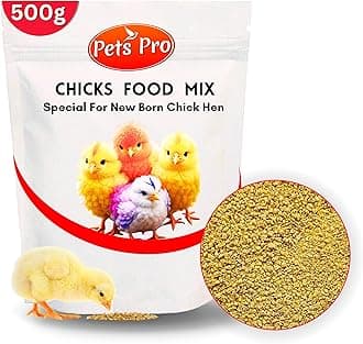 Pets Pro Baby Chicks and Chicken Pellet Feed, 500g Packet, for Fast Growth, Healthier Chicks New Born Chicks Food Chicks Feed Under 99