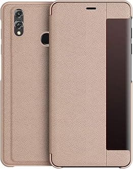 KANSI compatible for Honor 8X Case, Flip PU Leather Case Cover + Tempered Glass - Rose gold