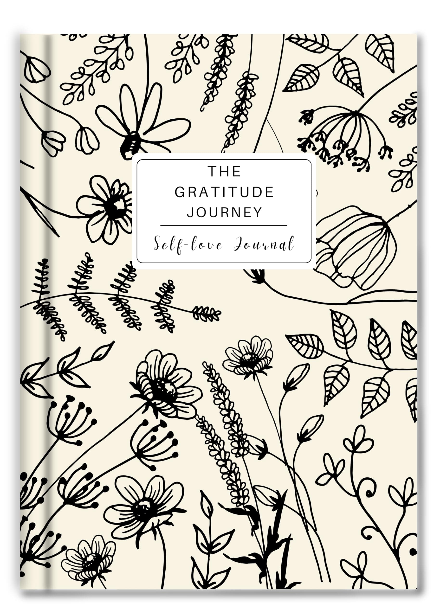 A5 Self-love Gratitude Journal + 2 Posters & Pocket Diary, suitable for all ages, Invest few minutes each day to be more Happy, Positive, Productive & Mindful, 128 pages, 100 GSM (Leafy Beige)