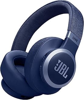 Live 770NC True Adaptive Noise Cancellation Headphones Wireless Over Ear, Spatial Sound, 65Hrs Playtime, Speed Charge, Multipoint Connect & Personi-Fi 2.0, Customized EQ, Google Fast Pair, Blue