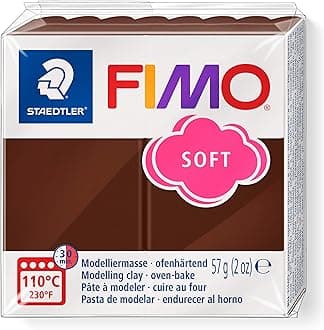 STAEDTLER 8020-75 - Fimo Soft Normalblock, Modelliermasse, 57 g, schokolade