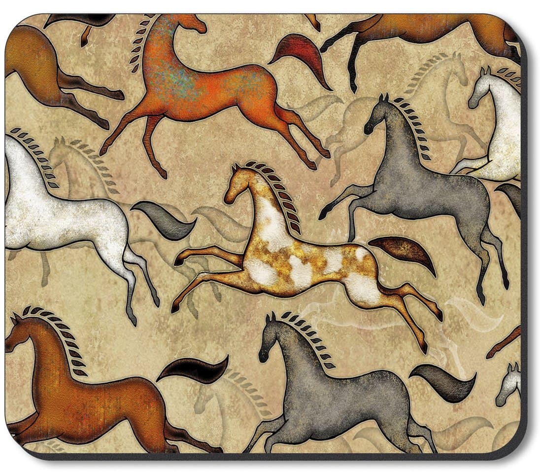 Art Plates Brand Mouse Pad - Southwest Horses - Image by Dan Morris