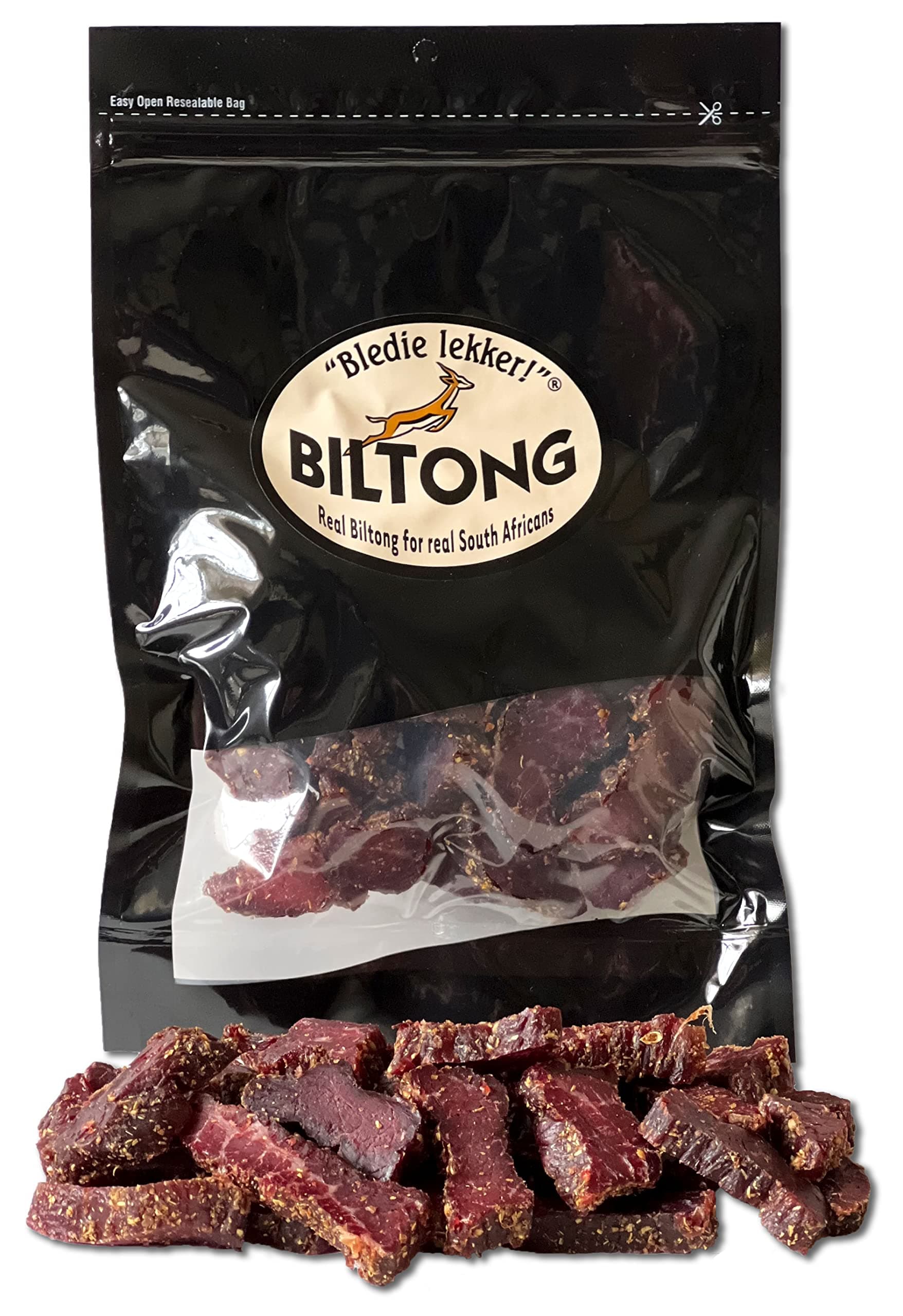 Bledie Lekker® Biltong Chunks One Pound Resealable Bag - 16oz