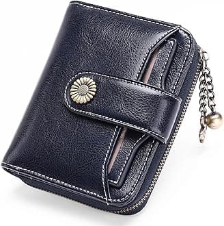 SENDEFN Purses for Women Genuine Leather Small Bifold Compact Womens Wallet with RFID Protection
