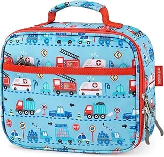 mibasies Kids Lunch Box for Boys Toddler, Insulated and Reusable Lunch Bag for School, Car