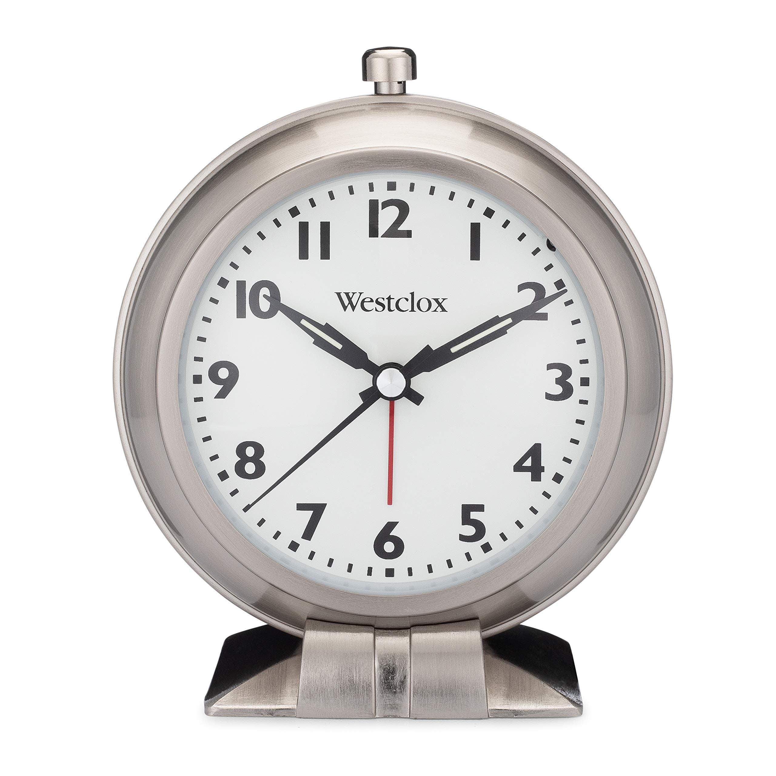 Westclox Big Ben Classic Alarm Clock – Silver Finish, 4.75W x 5.5H Analog Display, Battery-Powered, Glass Lens, Easy-Read Numbers, Traditional Beep Style Alarm, Vintage Look