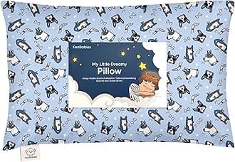 Toddler Pillow with Pillowcase - 13x18 My Little Dreamy Kids Travel Bed Pillows for Sleeping, Organic Cotton Small Pillowcase, Soft & Breathable, Machine Washable, Toddlers 2-5 Years Old (Patrol)