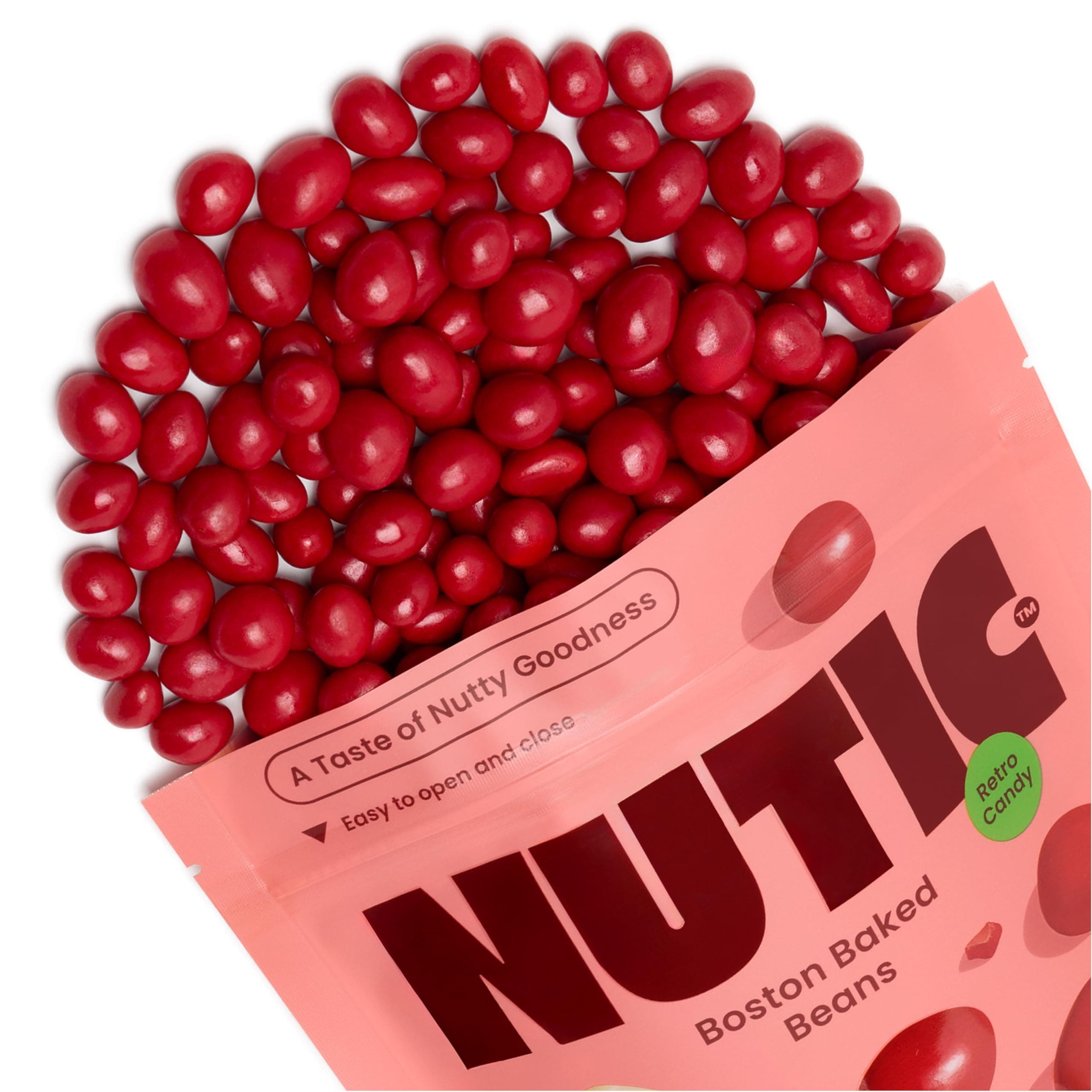 Nutic Boston Baked Beans Candy | 1 Lb | Retro & Vintage Boston Snack Covered With Old Fashioned Hard Candy Shell | Coated Peanuts Bulk
