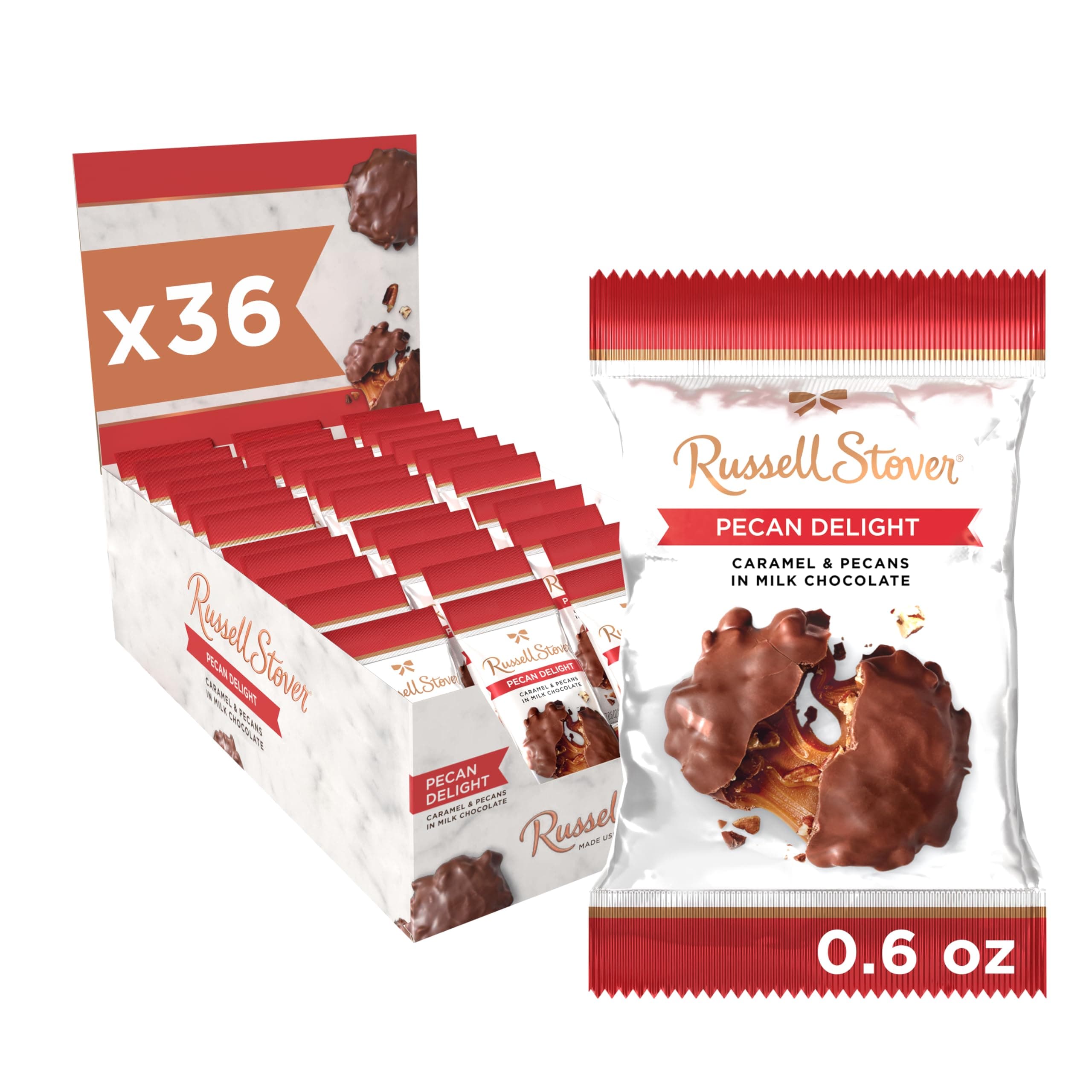 Milk Chocolate Pecan Delight - 0.6 oz (Pack of 36)