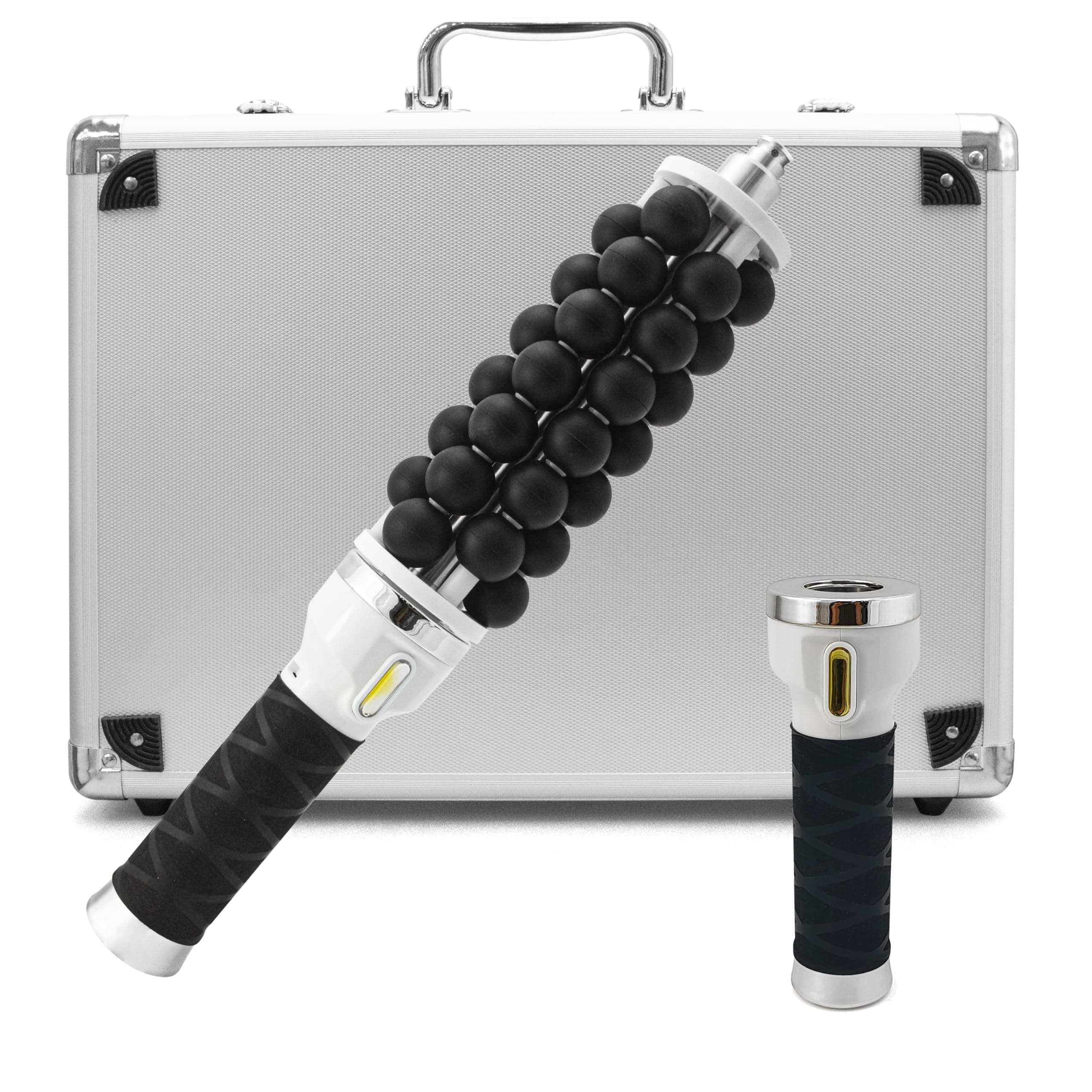 Body Massager Micro Vibration Rolling Machine Back Massagers for Pain Relief Neck Shoulder Massager for Dredge Body Meridians Muscle Relief ETCRO02 (Sliver)