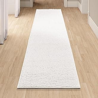 homeart Area Rug - Super Soft Shaggy Rugs For The Living Rooms, Bedrooms And Kitchen - Modern, Easy To Clean Carpet - 80x300 cm, White