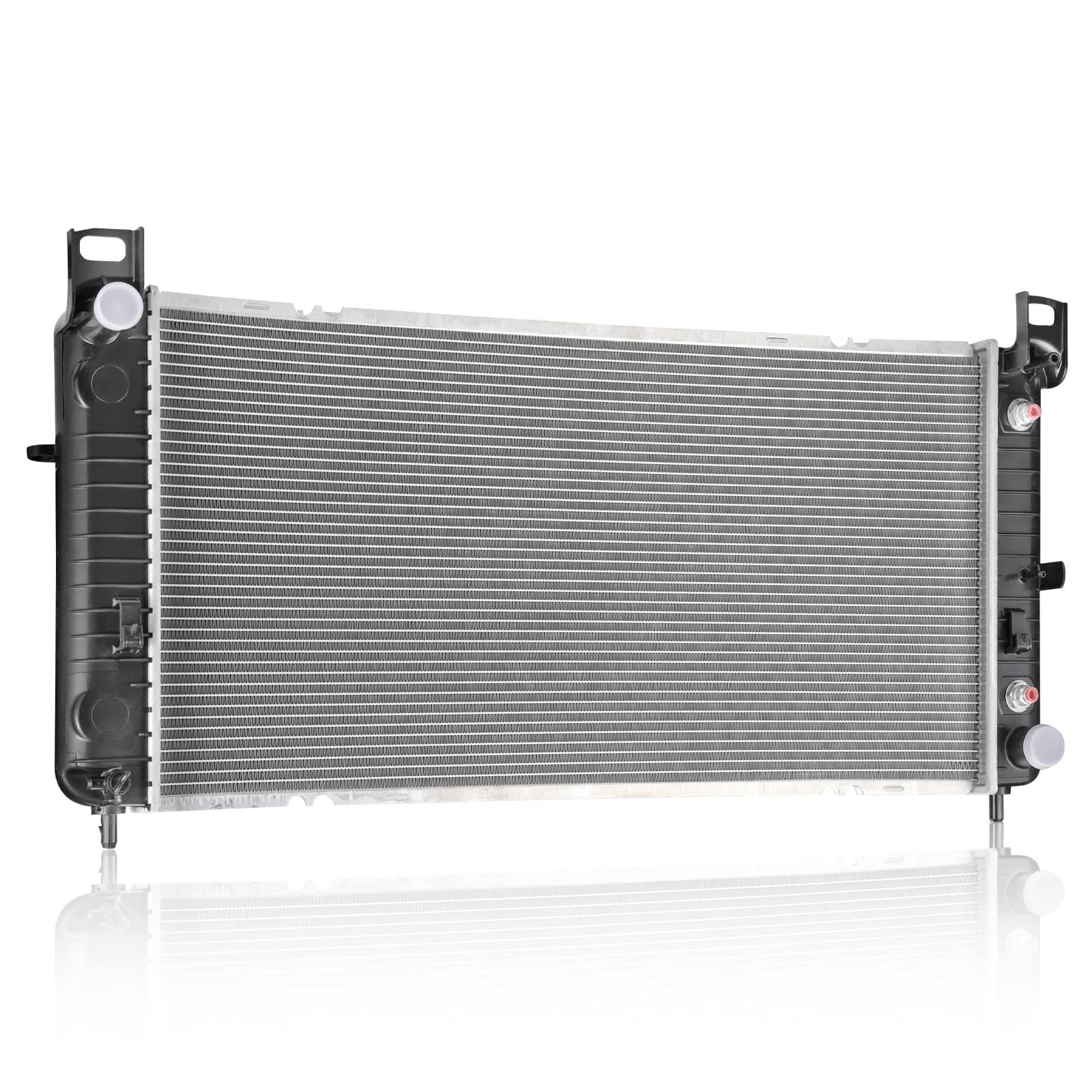 34" Core Radiator Complete Assembly Compatible with 2011-2013 Silverado 1500 6.0L 6.2L 2005-2011 Silverado 1500 4.3L 4.8L 2003-2004 Silverado 1500 6.0L 2423