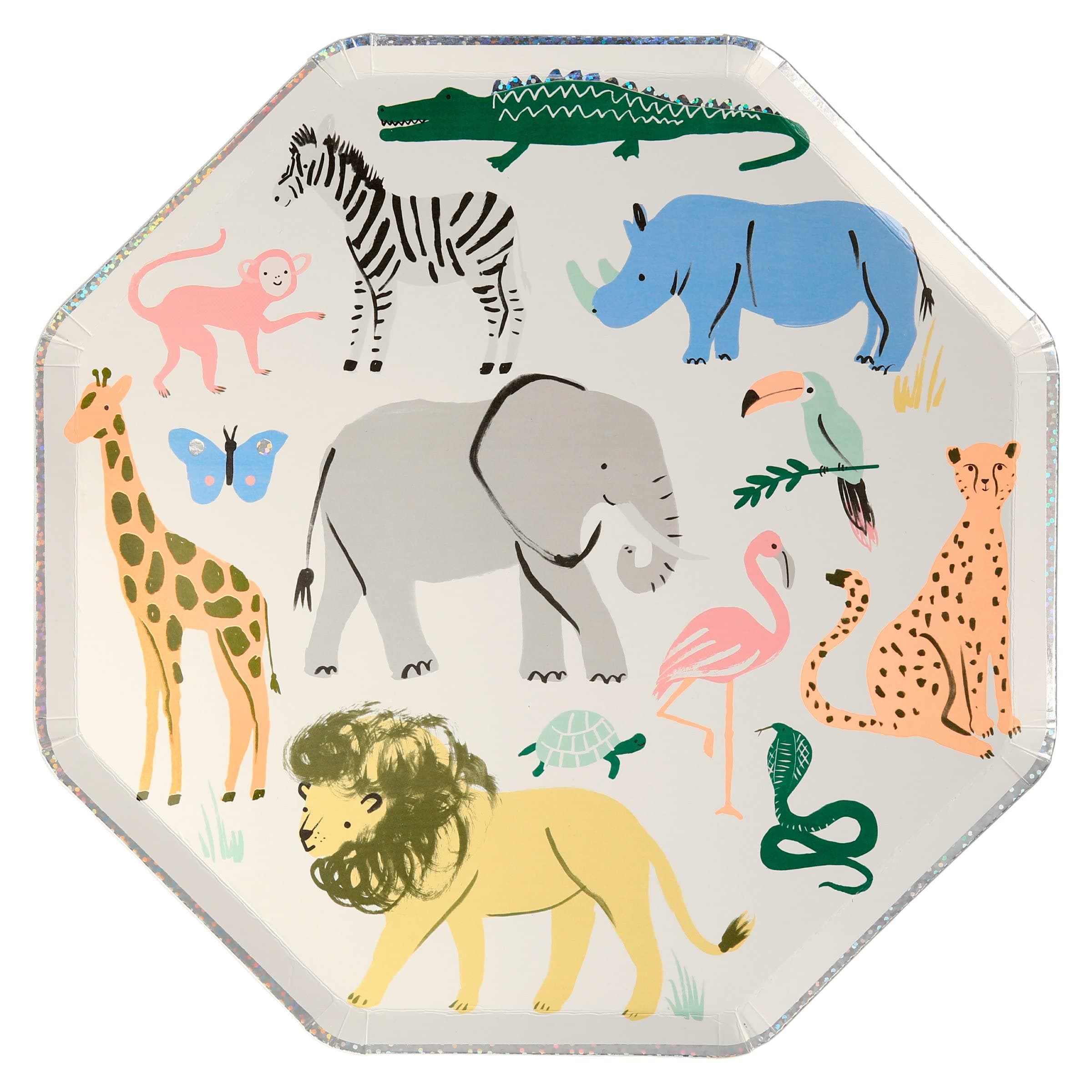 Safari Animals Dinner Plates (Pack of 8)