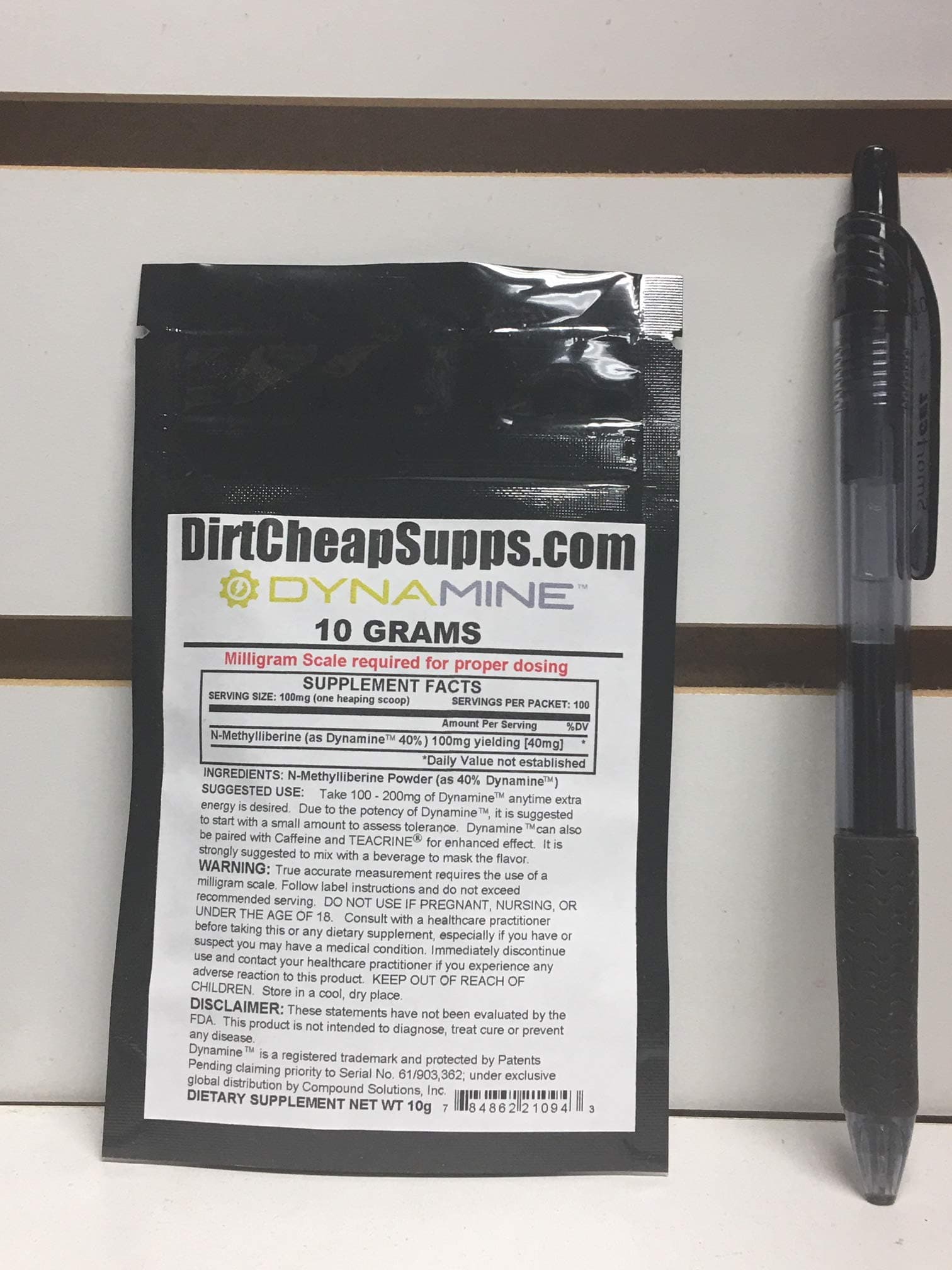 Dynamine (N-Methylliberine) Powder 10g. Scoop Included.