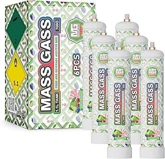 Whipped Cream Charger,MassGass 700g 1.1L (BOMB POP 6 Cylinders）Cream Chargers