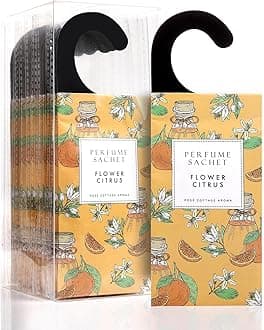 Large 12 Packs Flower Citrus Hanging Closet Deodorizer Air Freshener Long Lasting Scented Sachets Smell Goods for House