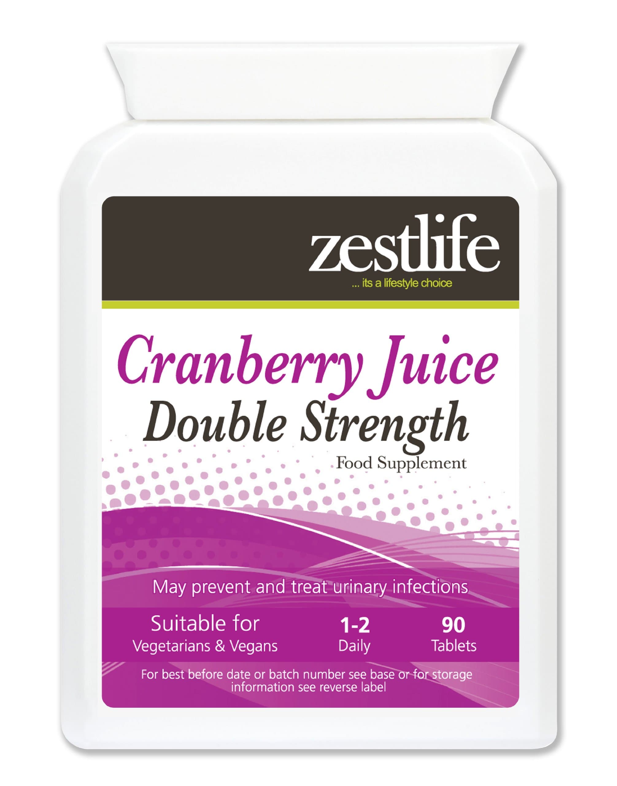 Zestlife Cranberry Tablets Double Strength 4500mg - 90 Tablets