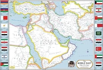 Middle East Map (Saudi Arabia, Yemen, Oman, Iran, Iraq, Syria, Turkey, Jordan)