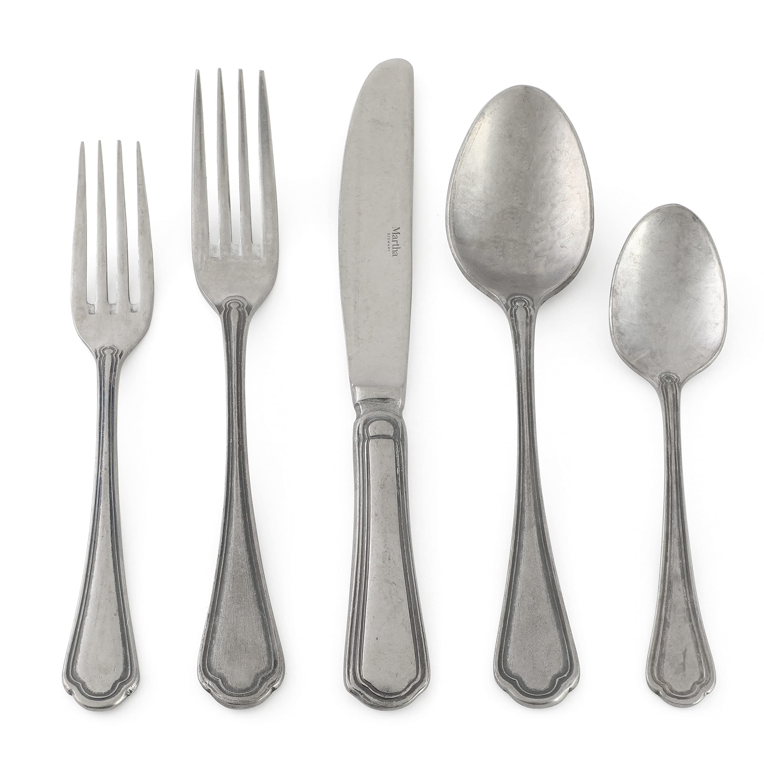 Martha Stewart Laurentide 20 pc Stainless Steel Flatware Set - Stone Finish