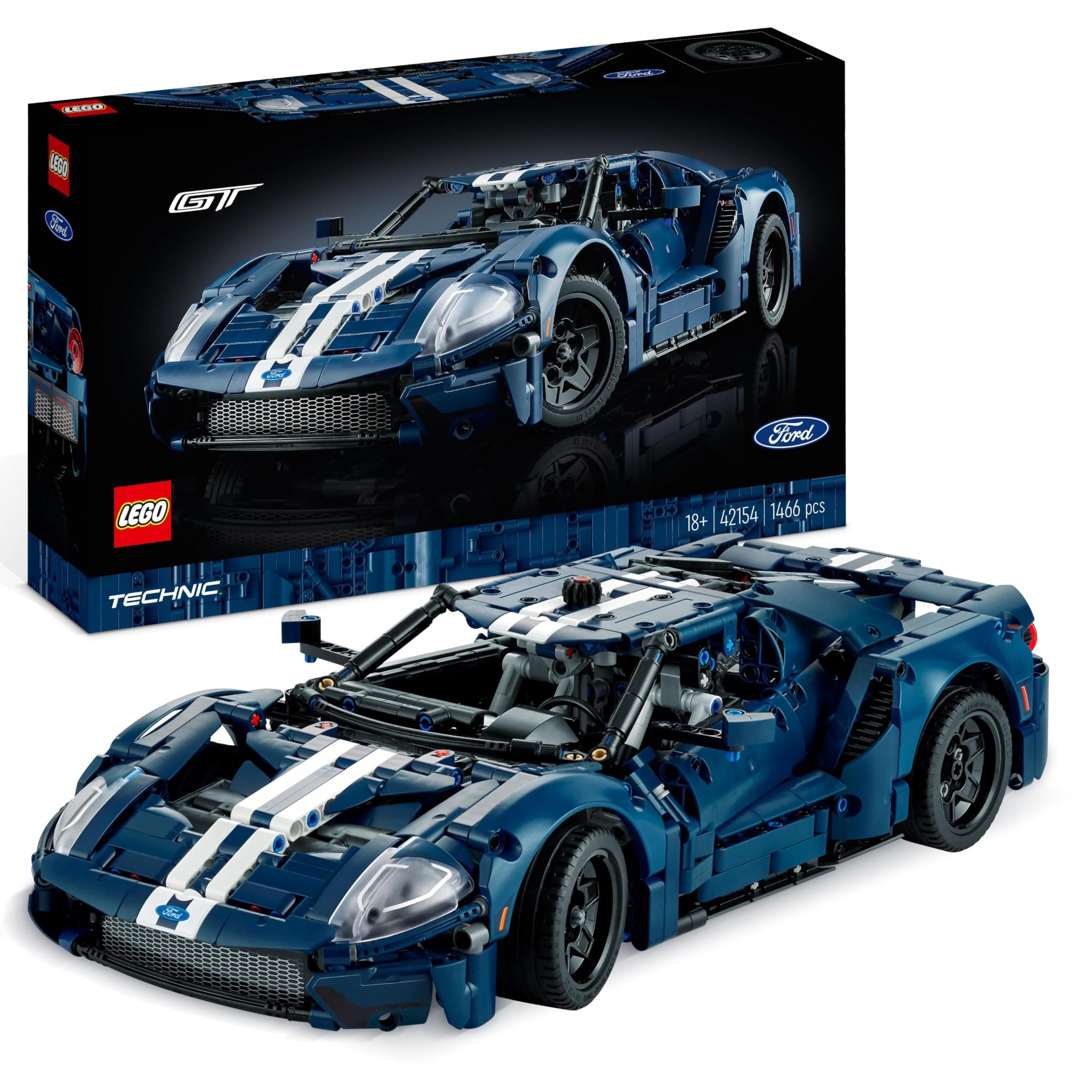 Technic 2022 Ford Gt 42154 Building Kit for Adults (1,466 Pieces), Multi Color