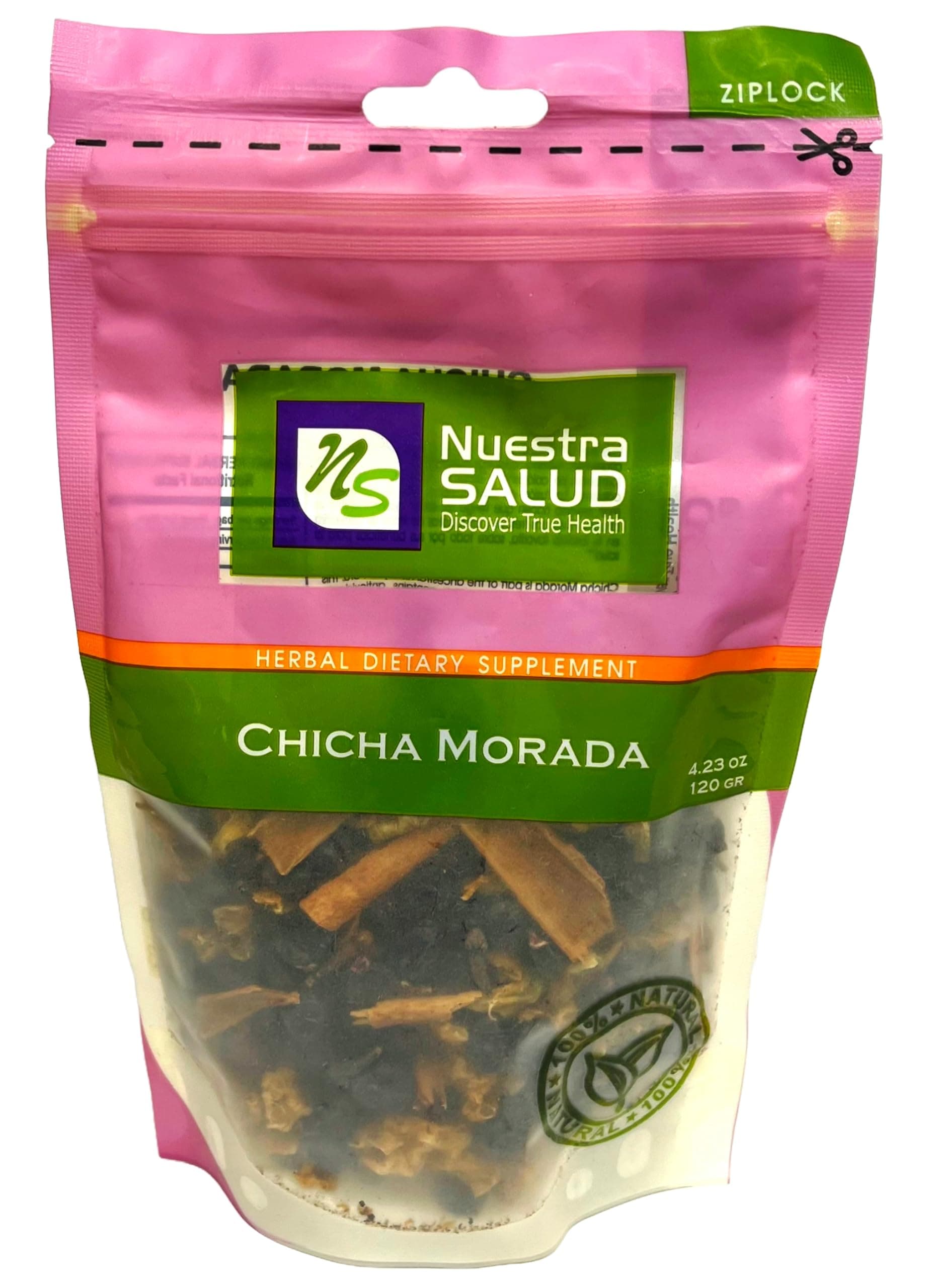 - Chicha Morada Herb Mix Authentic Peruvian Mix- All-Natural Purple Mix Blend with Purple Corn, Cinnamon Clove Dried Pineapple (120g)