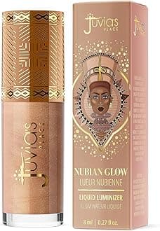 Nubian Glow Liquid Luminizer Golden Hour - Radiant Highlighter Makeup Glowy Tint Daily Dewy Luminous Beauty Creamy Bronzing Skincare Radiating Brightening Natural Shine Face & Cheeks