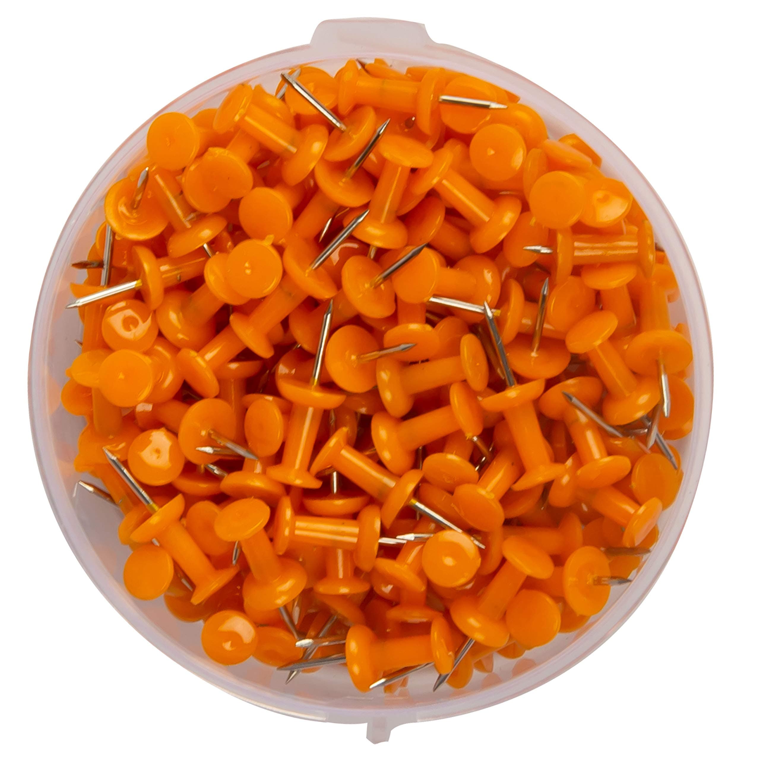 200 Orange Push Pins Ideal for Cork Boards
