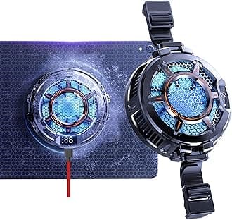 Obabo Ipad Cooler, Magnetic Tablet Cooler For Ipad/Surface Pro/Samsung Tab/Steam Deck, Mag-Sa-Fe Compatible, Cooling Fan With Temperature Display Mobile Gaming, Tiktok Live Streaming (Black)