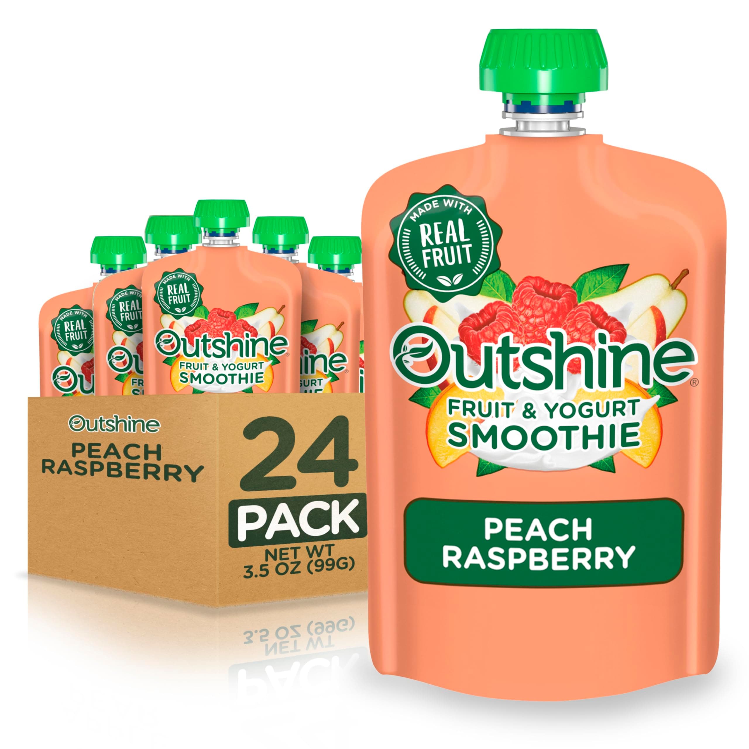 Raspberry Peach Flavor Pouches, 6(4x3.5oz)US