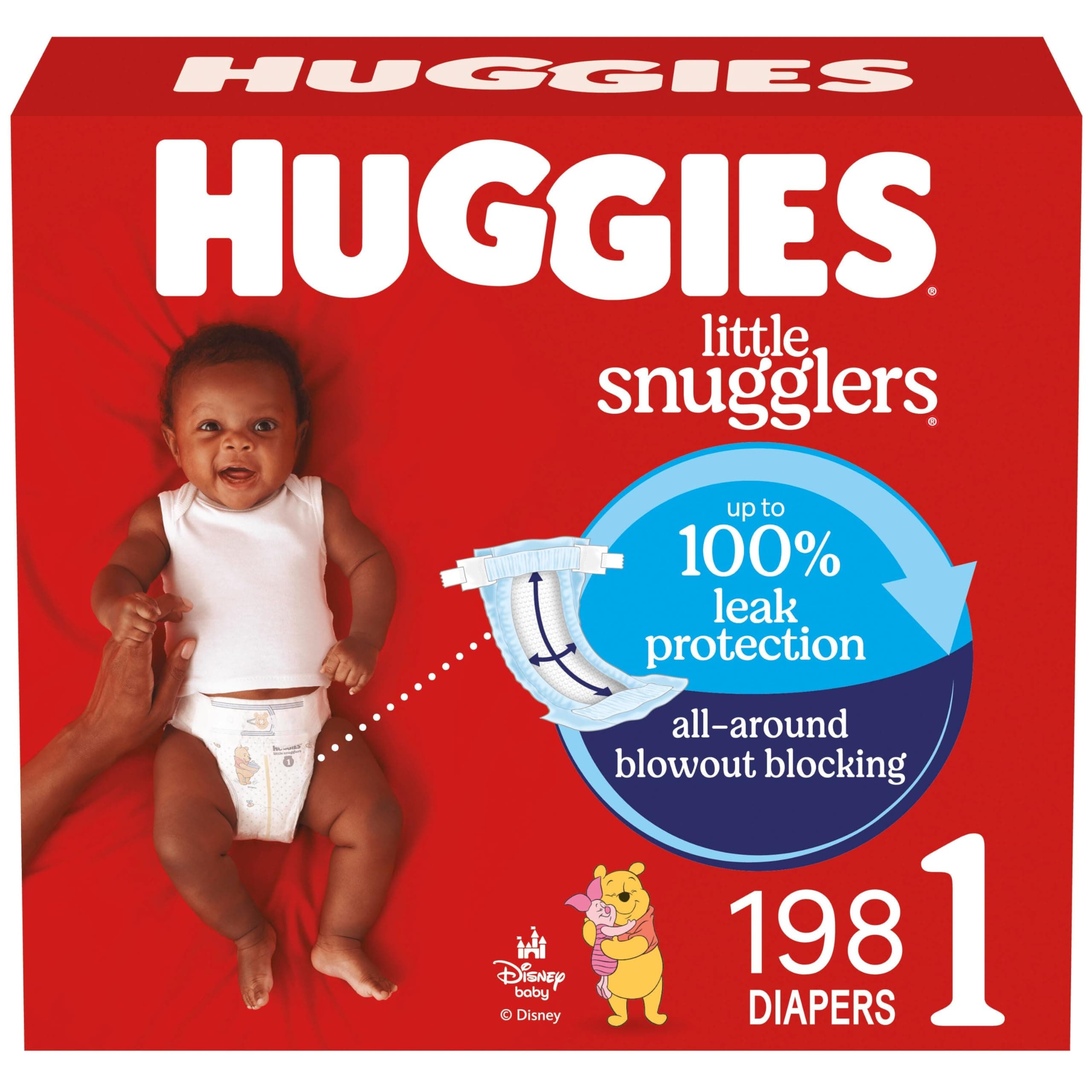HUGGIES LITL SNUGLR ECON+ Nappy SZ1 198