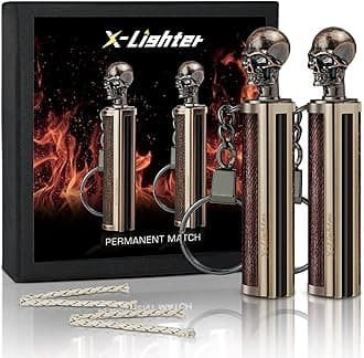 x-lighter Matchstick, Permanent Match Strike Set 10000 Times, Emergency fire Starters Waterproof Forever Lighter
