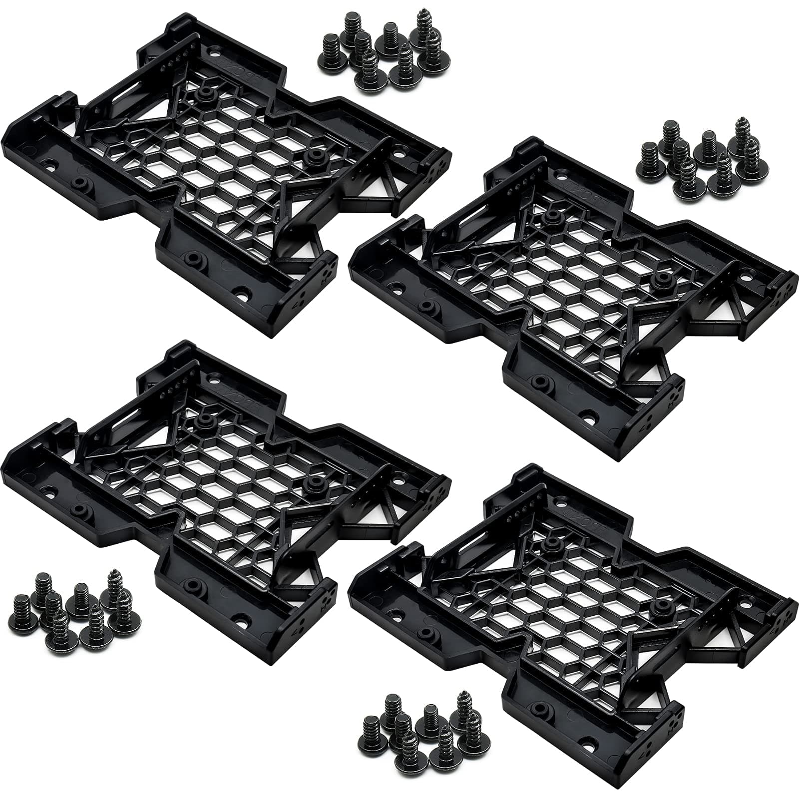4 Pcs 2.5“ or 3.5” to 5.25“ SDD HDD Mounting Bracket, Hard Disk Drive Bays Holder Adapter Computer Case Adapter for PC