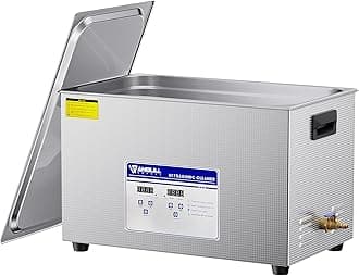 Anbull 22L/5.8Gal 480W Industrial Ultrasonic Cleaner Machine with 304 Stainless Steel and Digital Timer Heater for Wrench Tools Industrial Parts Mental Instrument Apparatus Cleaning,080S