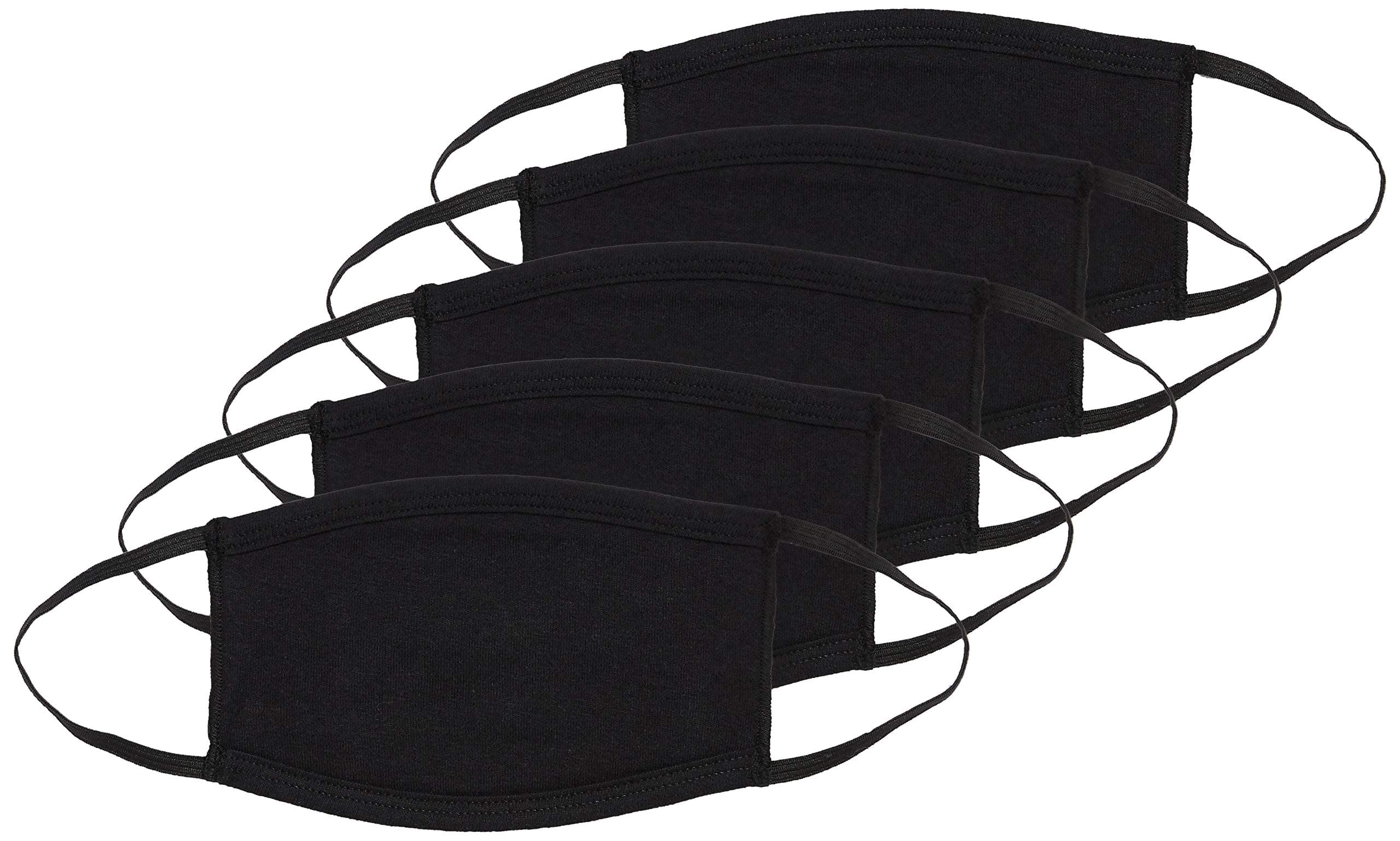 Kids Reusable Face Mask, 100% BCI Cotton with Elastic Loop (5 Pack)