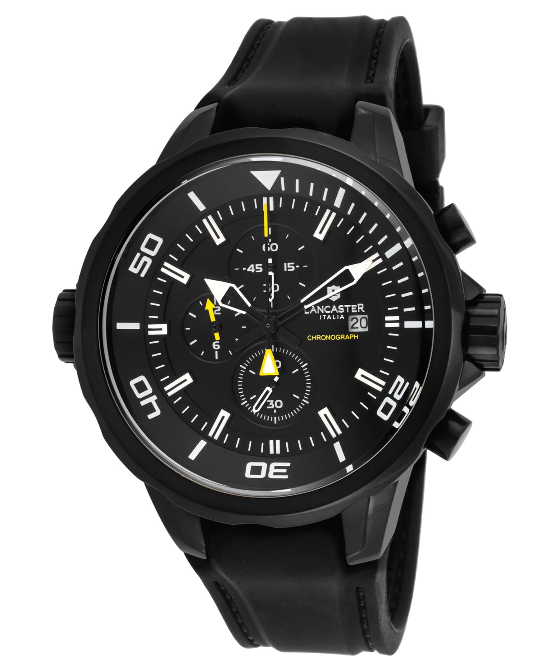 Ola1065l-Bk-Nr-Nr Men's Space Shuttle Chronograph Black Silicone and Dial White Accents Watch