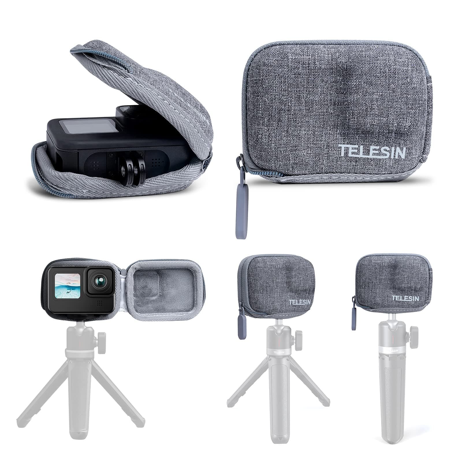TELESIN Small Case Protector for GoPro 12 11 10 9 Insta360 Ace Pro Accessories