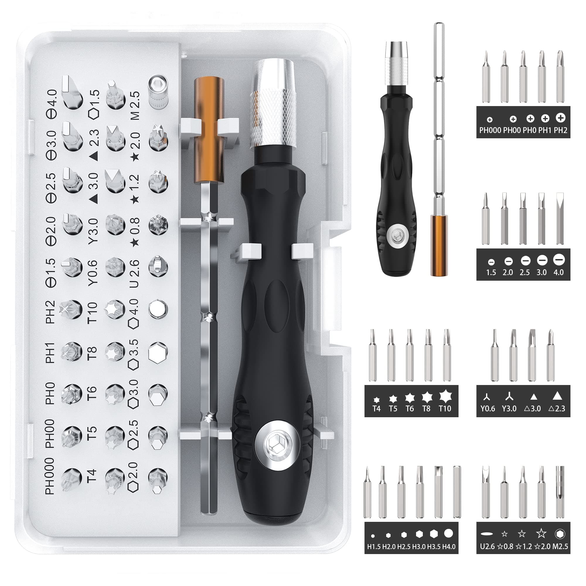 32 in 1 Small Screwdriver Set, Mini Magnetic Screwdriver Set – Contains 30 Bits Precision Repair Tool Kit, Torx Screwdriver Tool Sets for Eyeglass, Watch, Phones, Laptop, Computers, Toys