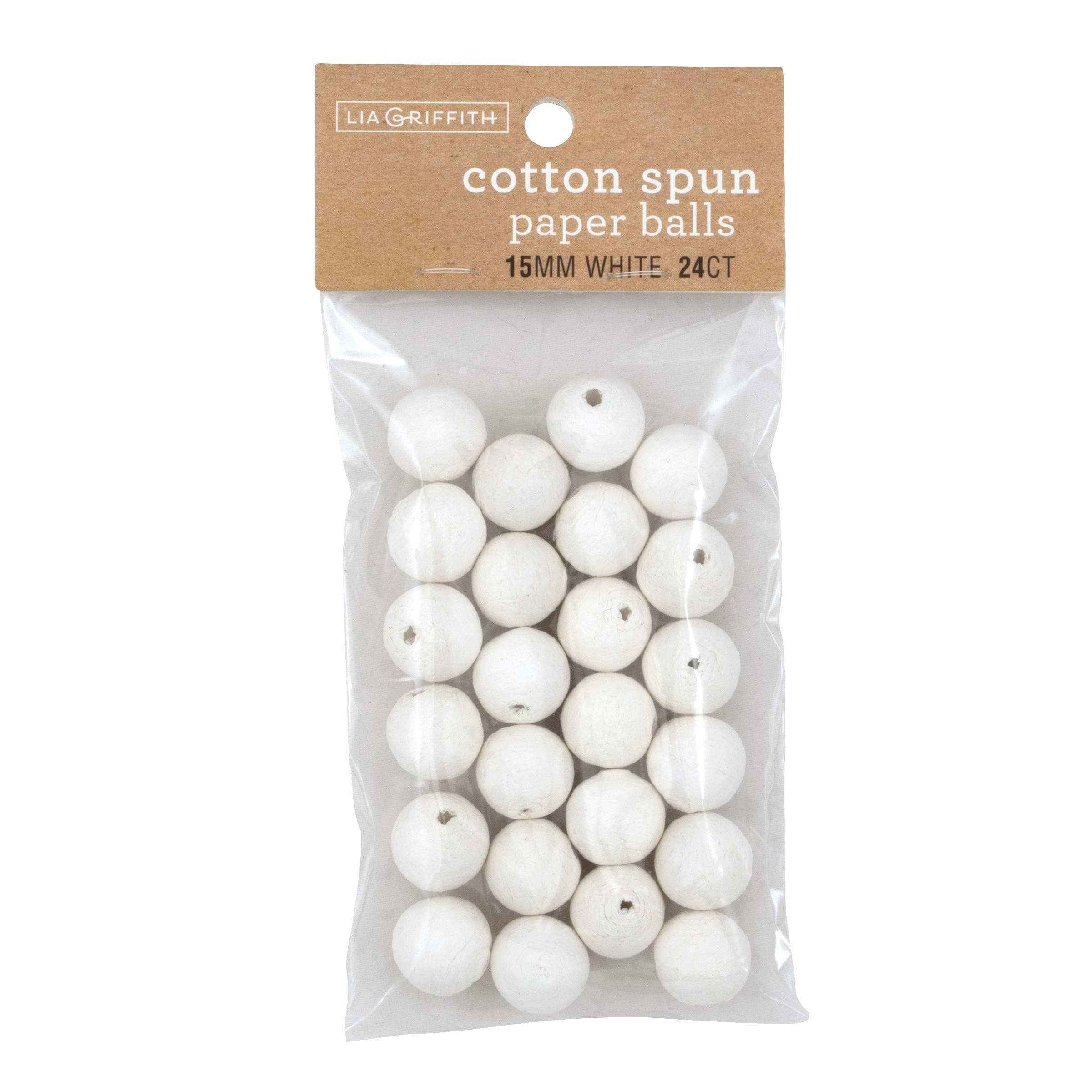 Lia GriffithCotton Paper Balls White, 15 mm